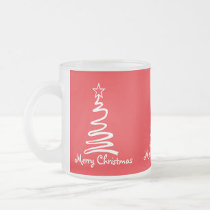 マジカルクリスマスツリーホリデーフロストガラスコーヒー フロストグラスマグカップ