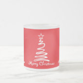 マジカルクリスマスツリーホリデーフロストガラスコーヒー フロストグラスマグカップ (中央)