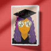 マジカルグラードグラスおめでとう卒業生 箔グリーティングカード