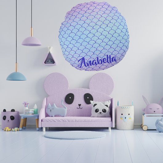 マジカルグリッターパステルパープルマーメイドはかりで測 ラウンドクッション