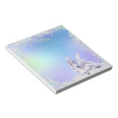 マジカルグリッターホワイトユニコーン ノートパッド (アングル)