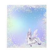 マジカルグリッターホワイトユニコーン ノートパッド (正面)