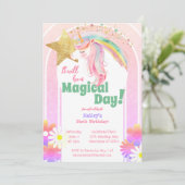 マジカルグリッターユニコーンシックス誕生日 招待状 (スタンド正面)