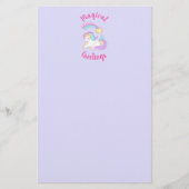 マジカルグリーティングユニコーン&射撃、 発砲スター 便箋 (正面)