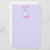 マジカルグリーティングユニコーン&射撃、 発砲スター 便箋 (正面/裏面)