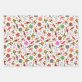 マジカルグリーンロマンティックキッチュクリスマスオーナメント ラッピングペーパーシート (正面3)