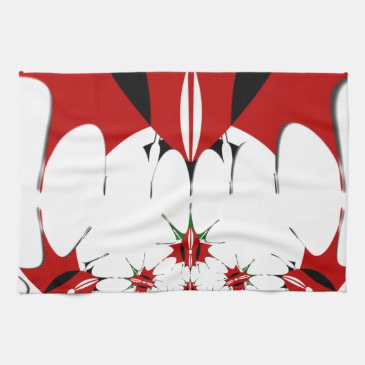 マジカルケニア:伝統の対称性の近代化🇰🇪 キッチンタオル (横)