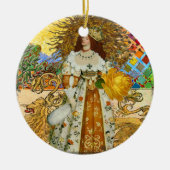 マジカルゴールデンプリンセスレオルネッサンスウーマン セラミックオーナメント (正面)