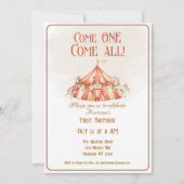 マジカルサーカスホースファースト誕生日招待状 招待状 (正面)