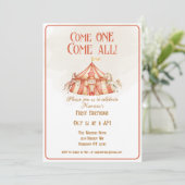 マジカルサーカスホースファースト誕生日招待状 招待状 (スタンド正面)