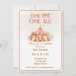マジカルサーカスホースファースト誕生日招待状 招待状