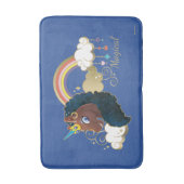 マジカルザユニコーンレインボー&クラウドデザイン バスマット (正面縦)