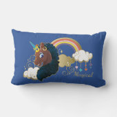 マジカルザユニコーンレインボー&クラウドデザイン ランバークッション (裏面)