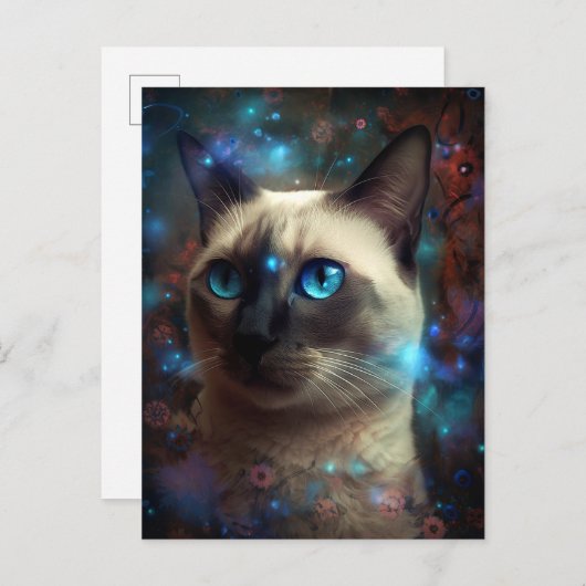 マジカルシャメネコお洒落ファンタジーアート ポストカード (正面/裏面)