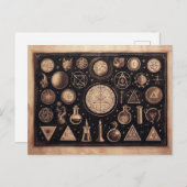 マジカルシンボルアンティークスケッチ ポストカード (正面/裏面)