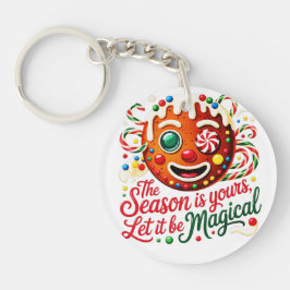 マジカルジンジャーブレッドマンキーチェーン: かわいいクリスマス キーホルダー