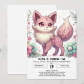 マジカルスイートウルフデジタル誕生日 招待状 (正面/裏面)