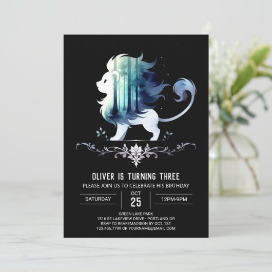 マジカルスイートライオン誕生日 招待状 (スタンド正面)