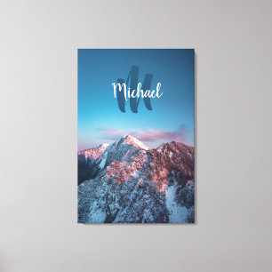 マジカルスカイモノグラムマウンテンストルジチスロベニア キャンバスプリント