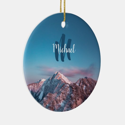 マジカルスカイモノグラムマウンテンストルジチスロベニア セラミックオーナメント (右)