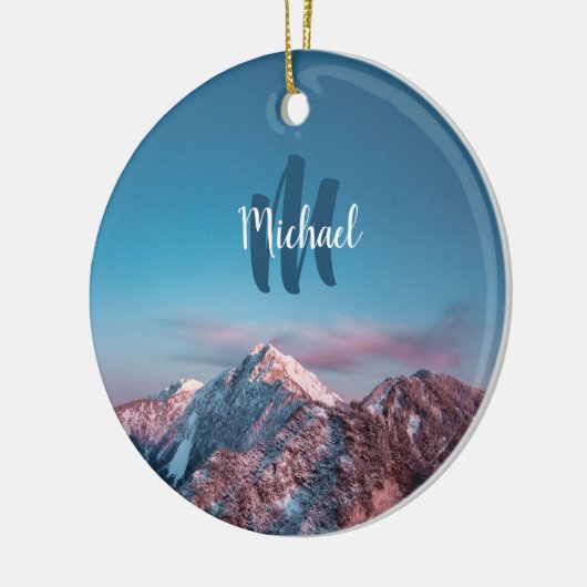 マジカルスカイモノグラムマウンテンストルジチスロベニア セラミックオーナメント (左)