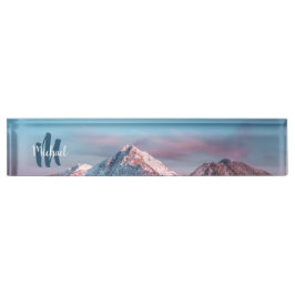 マジカルスカイモノグラムマウンテンストルジチスロベニア デスクネームプレート