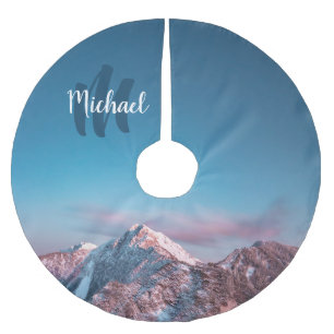 マジカルスカイモノグラムマウンテンストルジチスロベニア ブラッシュドポリエステルツリースカート