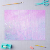 マジカルスクリプトデコパージュパープルピンクフェイクグリッター 薄葉紙 (クラフト)