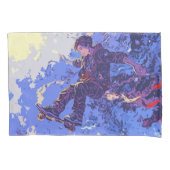 マジカルスケートボードライド – スケートボーダー 枕カバー (正面)