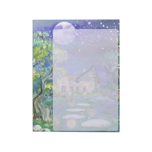 マジカルスターズムーンコテージナイトスカイ書ズ ノートパッド (回転)