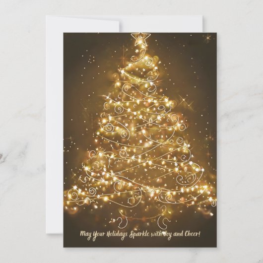 マジカルストリングライトクリスマスツリーカード シーズンカード (正面)