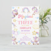 マジカルスリーレインボーユニコーン第3誕生日パーティー 招待状 (スタンド正面)