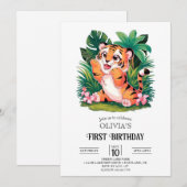 マジカルタイガー1st誕生日デジタル 招待状 (正面/裏面)