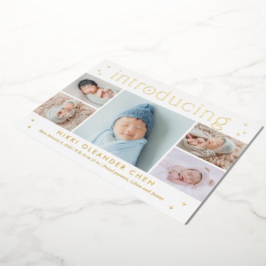 マジカルタイムフォイルベビー誕生のお知らせ 箔シーズンカード (回転した状態)