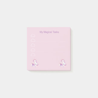 マジカルタスク かわいいユニコーンToDoリスト ピンクメモ ポストイット