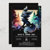 マジカルチルドルオオカミ誕生日 招待状 (正面/裏面)