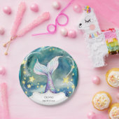 マジカルチルドレンズマーメイド誕生日 ペーパープレート (パーティー)