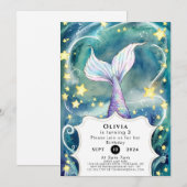 マジカルチルドレンズマーメイド誕生日 招待状 (正面/裏面)