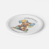 マジカルテディベアファースト誕生日 ペーパープレート (アングル)