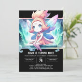 マジカルテーマフェアリー誕生日 招待状 (スタンド正面)