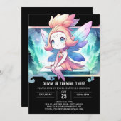 マジカルテーマフェアリー誕生日 招待状 (正面/裏面)