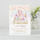 マジカルデイソルベットユニコーン誕生日 招待状 (スタンド正面)