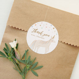 マジカルデイパステルユニコーン誕生日 ラウンドシール