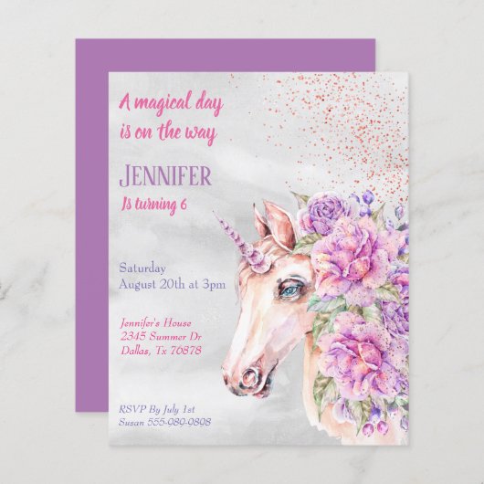 マジカルデイユニコーンかわいらしフローラ予算 (正面/裏面)