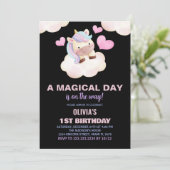 マジカルデイユニコーン誕生日招待状 招待状 (スタンド正面)