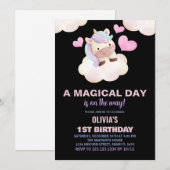 マジカルデイユニコーン誕生日招待状 招待状 (正面/裏面)