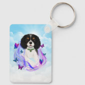 マジカルトリカラーカバリヤキングチャールズスパニエル犬 キーホルダー (裏面)