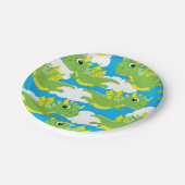 マジカルドラゴンかわいい1歳の誕生日プレート ペーパープレート (アングル)