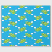 マジカルドラゴンかわいい1stバースデーラッピング紙 ラッピングペーパー (フラット)