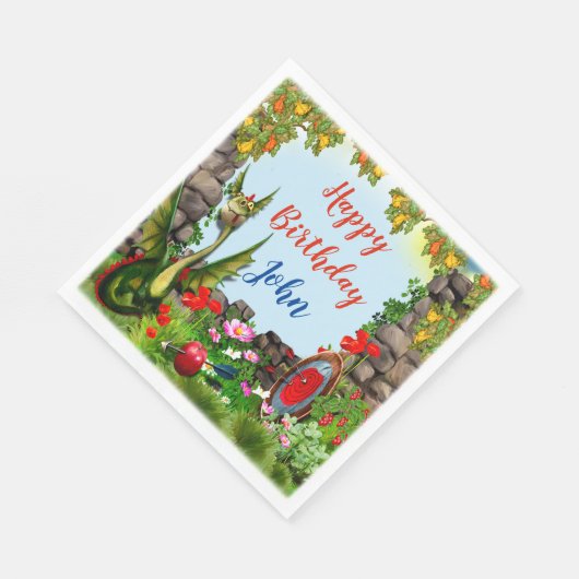 マジカルドラゴンファンタジー誕生会 スタンダードランチョンナプキン (角)